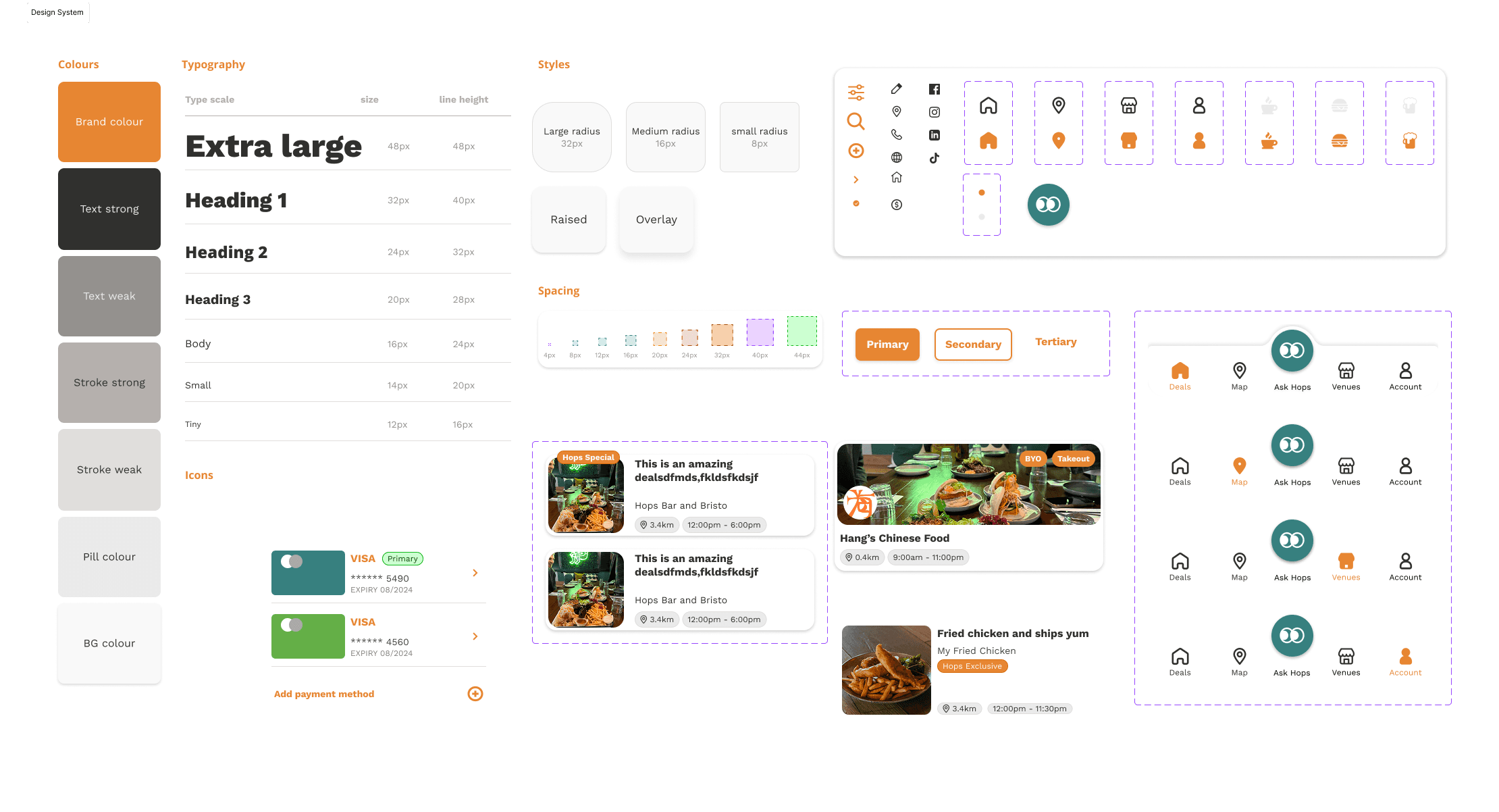Hops design system artefacts.