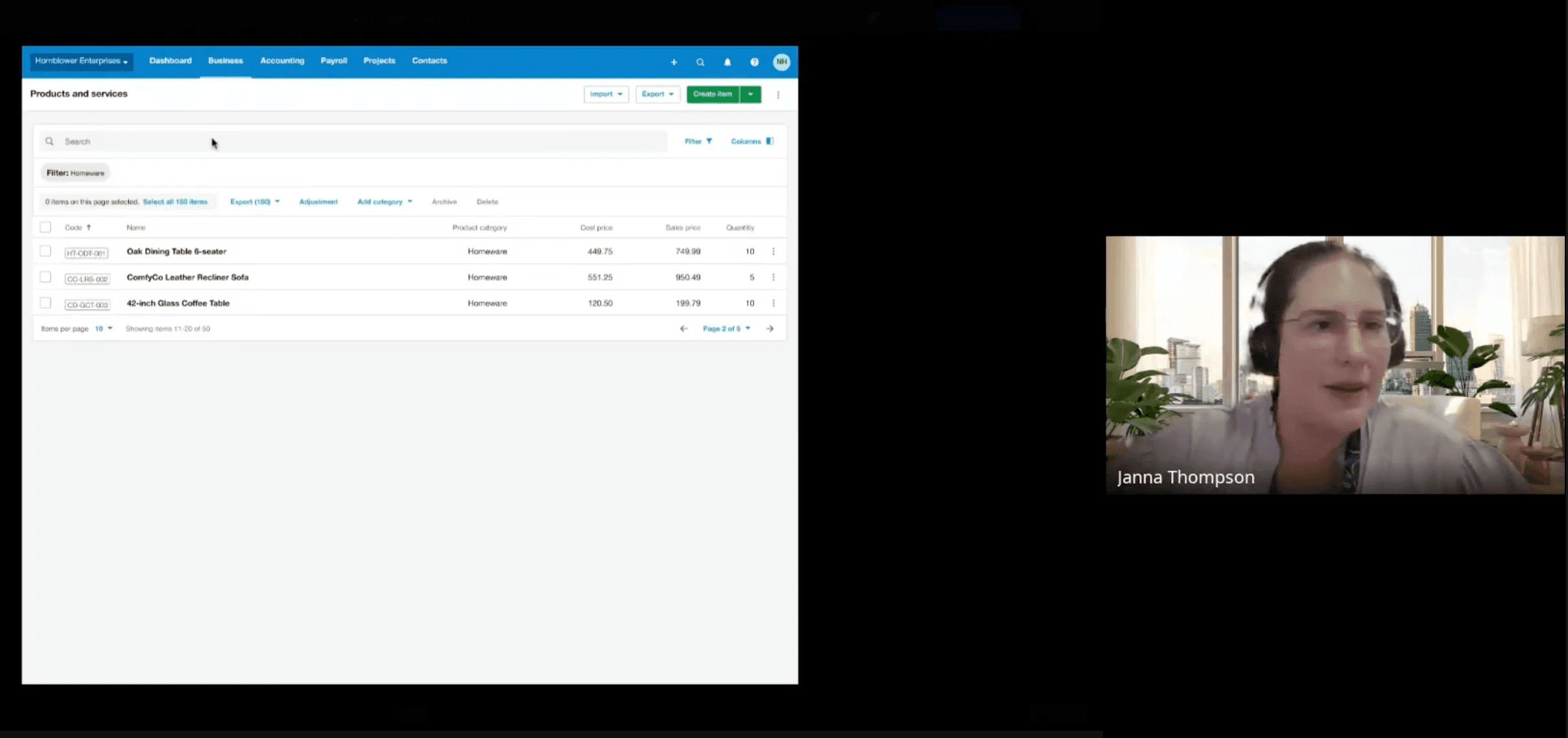 Prototype testing snapshot.