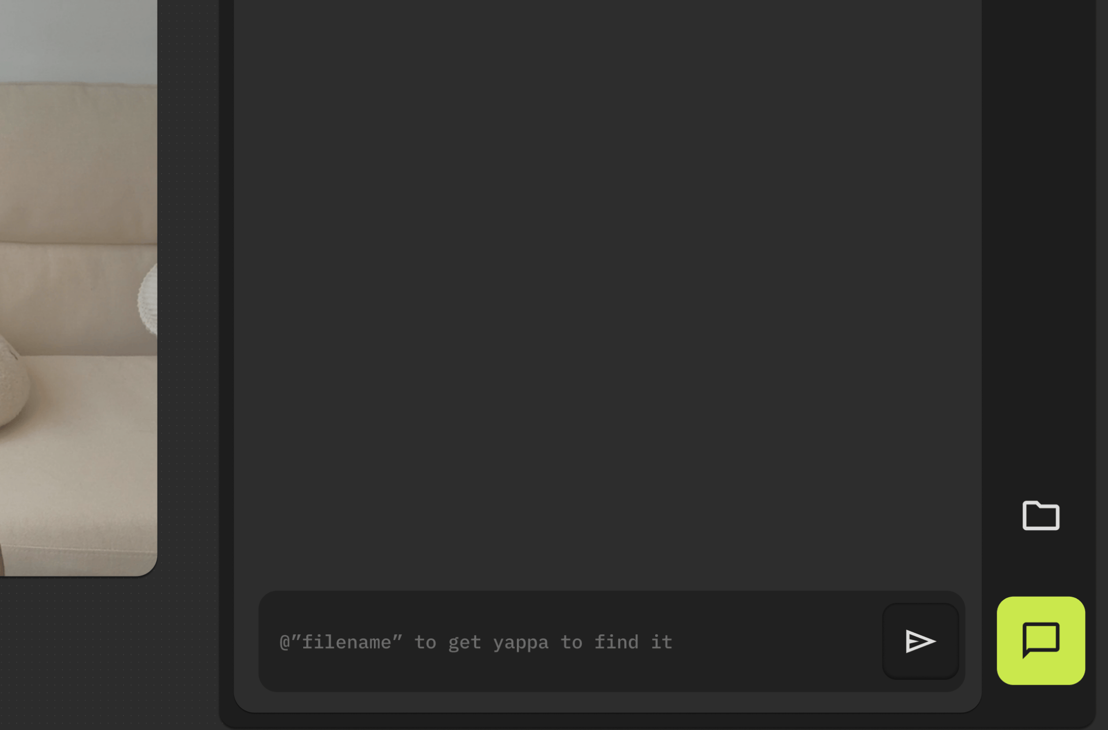 Animated Yapper interface showing AI tooling and meeting interactions.